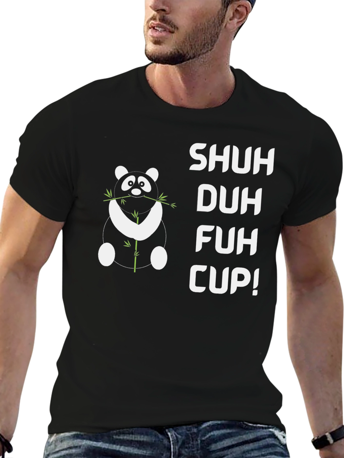 Shuh Duh Fuh Cup Panda Graphic Tee - Black