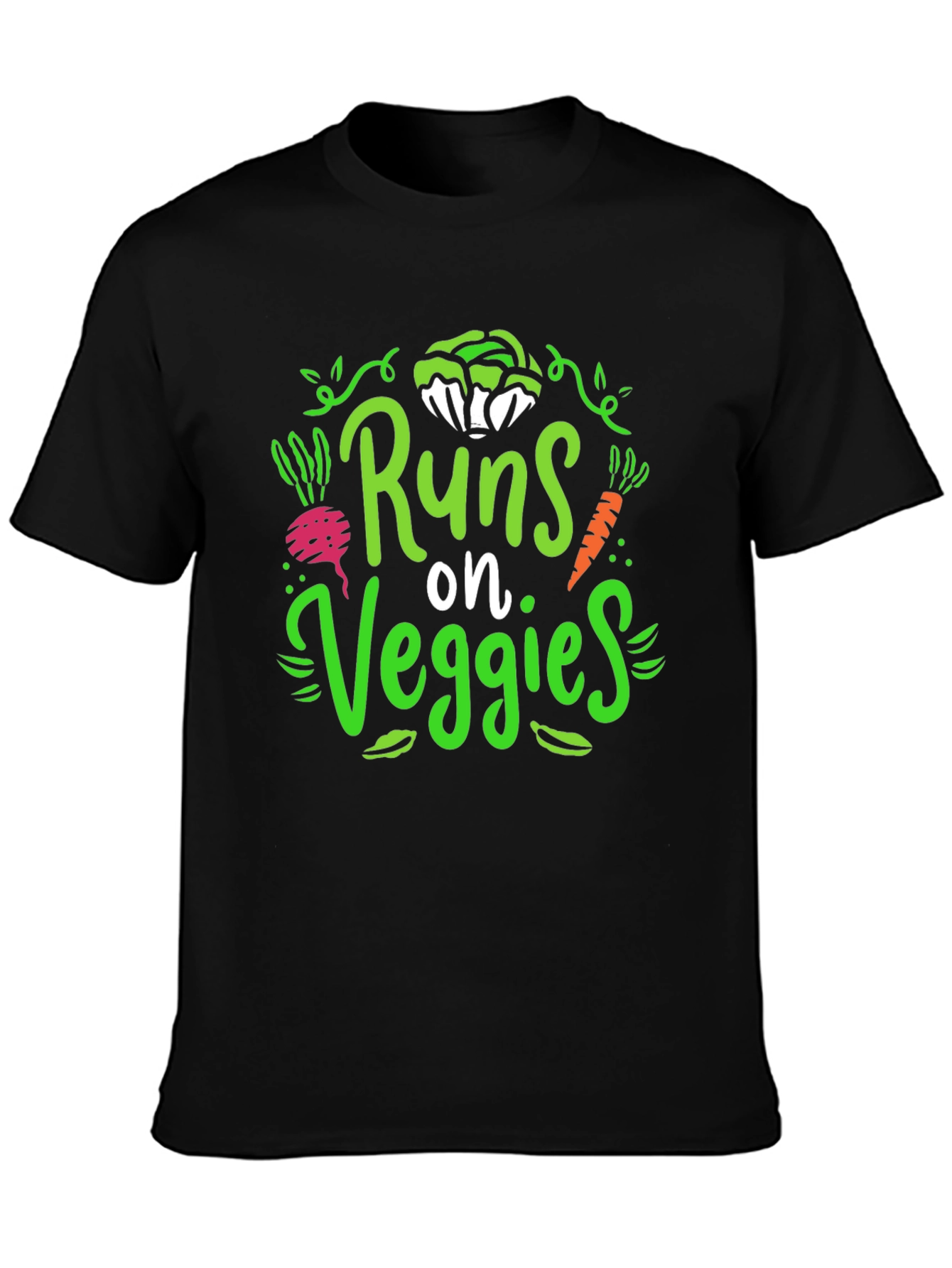 Runs on Veggies T-Shirt - Vegan Lifestyle Tee