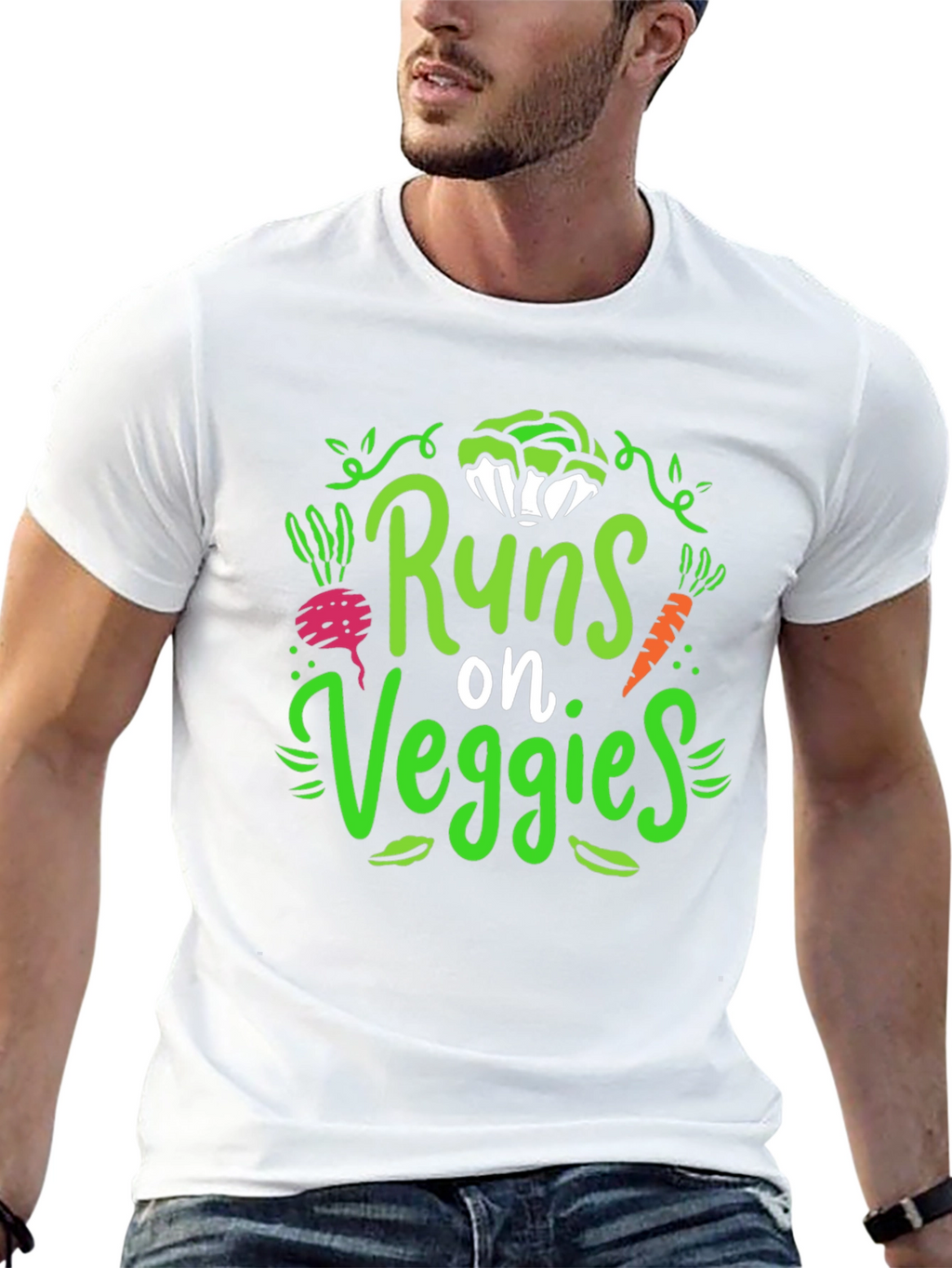 Runs on Veggies T-Shirt - Vegan Lifestyle Tee