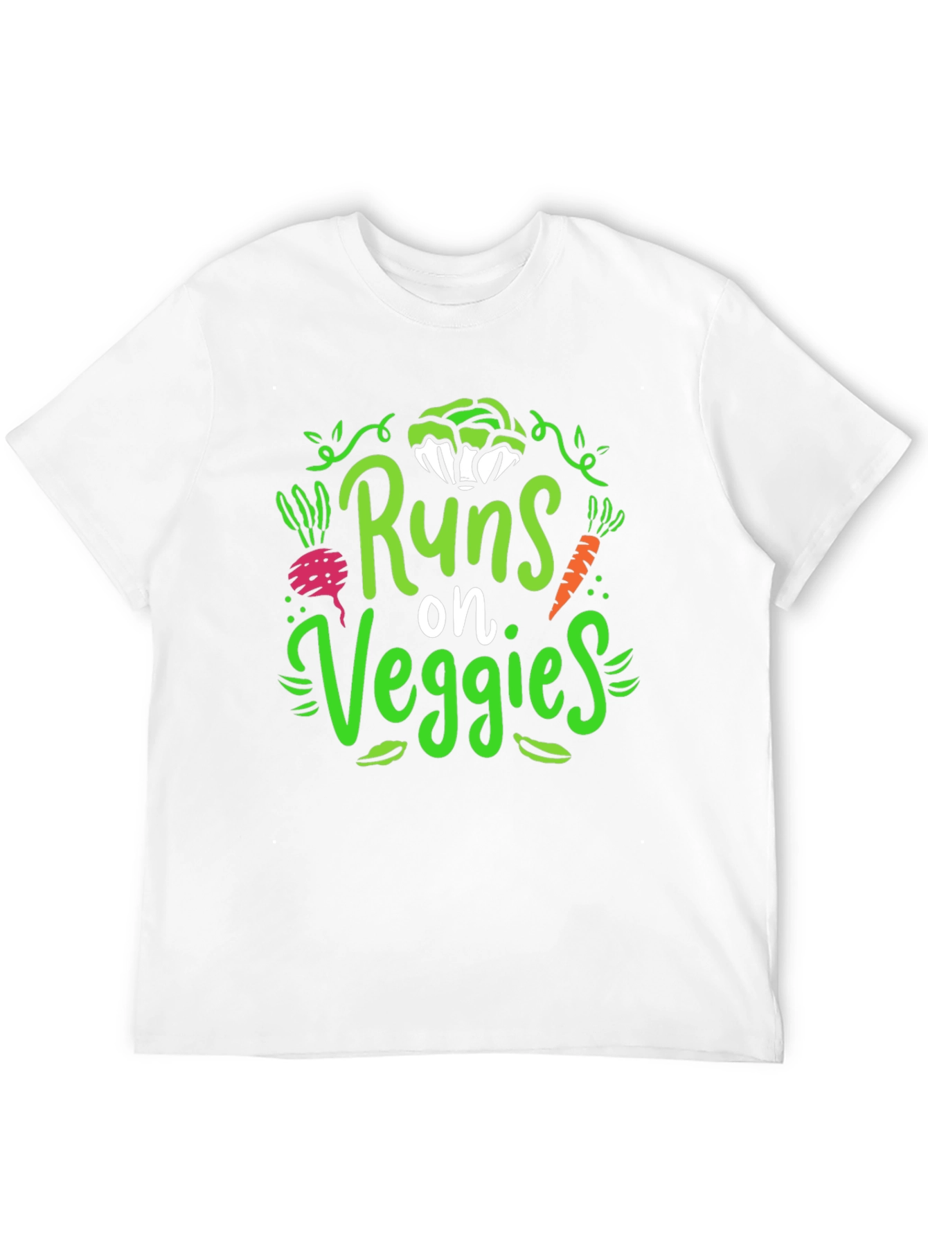 Runs on Veggies T-Shirt - Vegan Lifestyle Tee