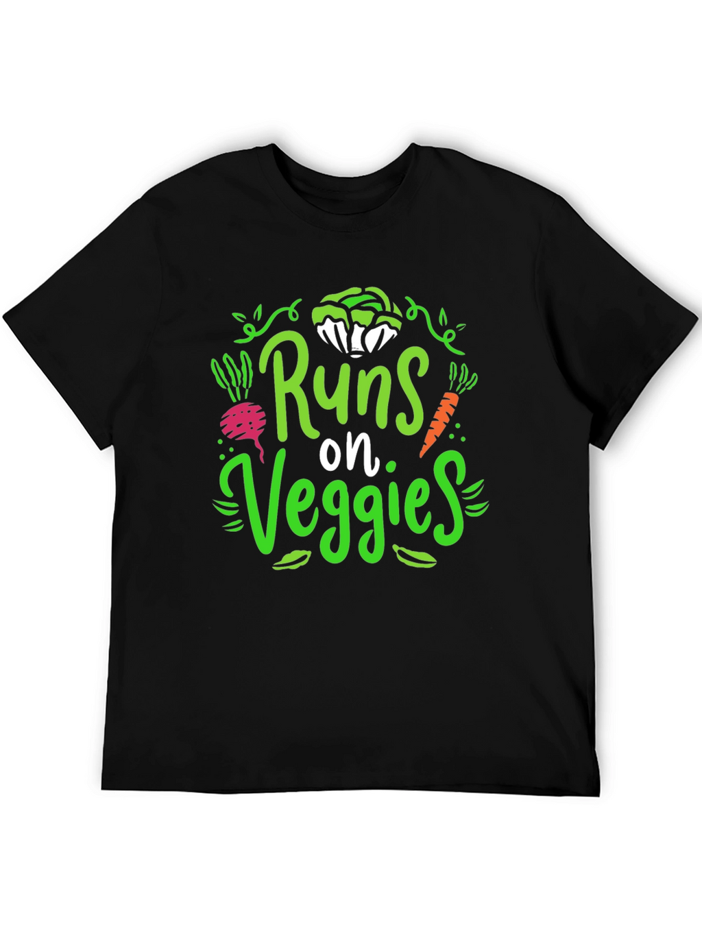 Runs on Veggies T-Shirt - Vegan Lifestyle Tee