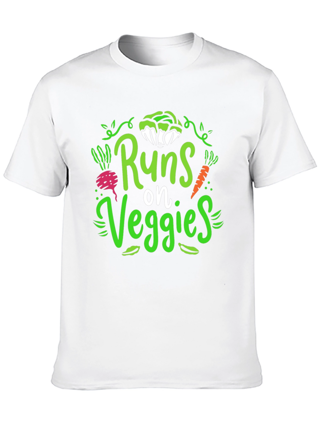 Runs on Veggies T-Shirt - Vegan Lifestyle Tee