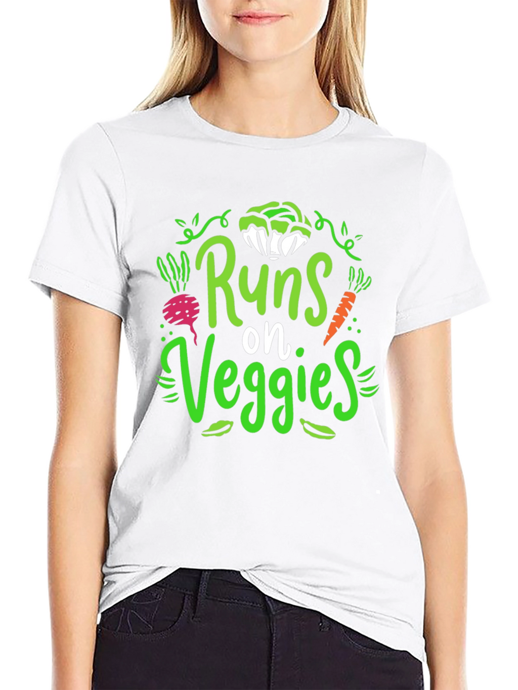 Runs on Veggies T-Shirt - Vegan Lifestyle Tee