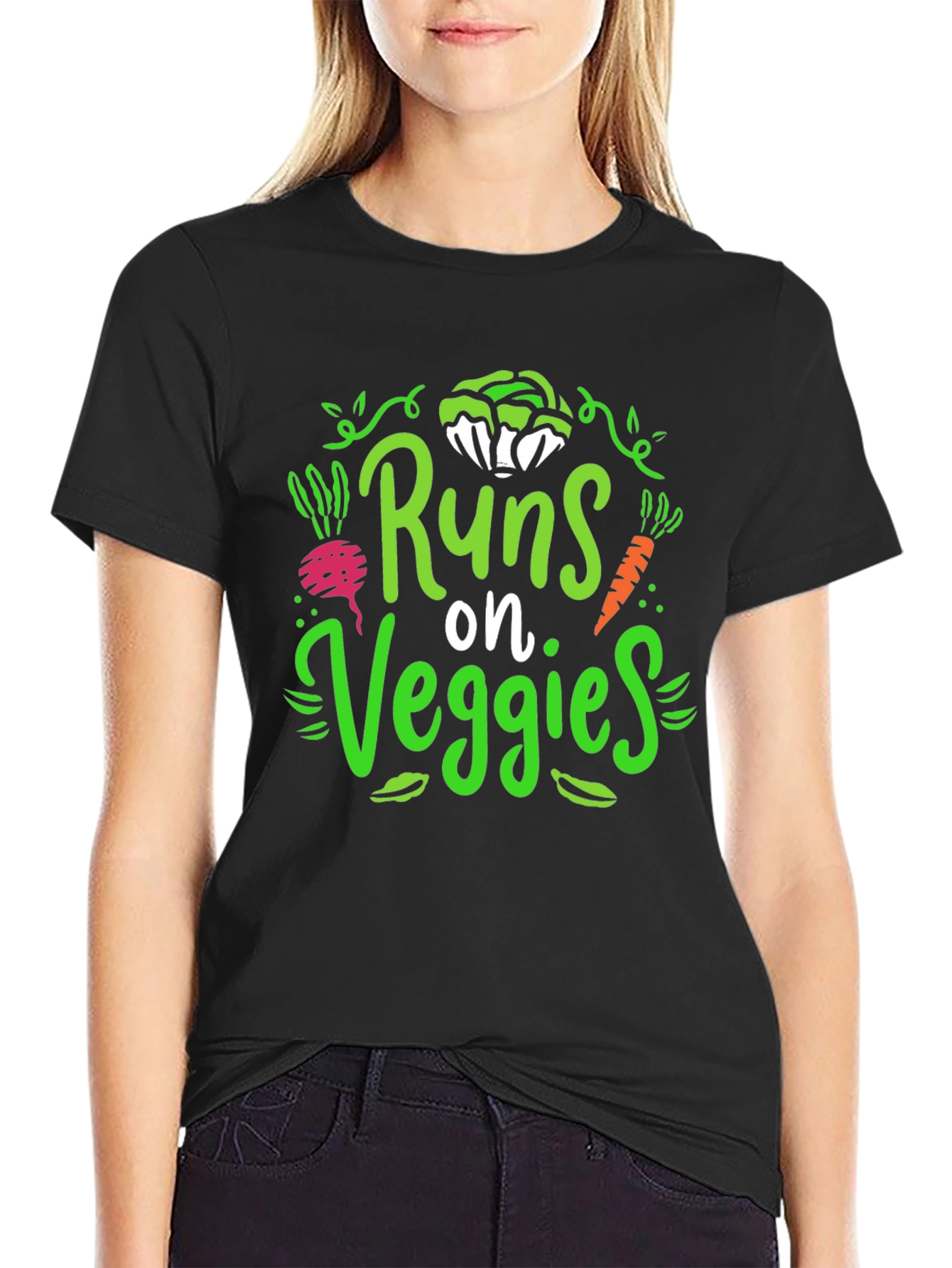Runs on Veggies T-Shirt - Vegan Lifestyle Tee