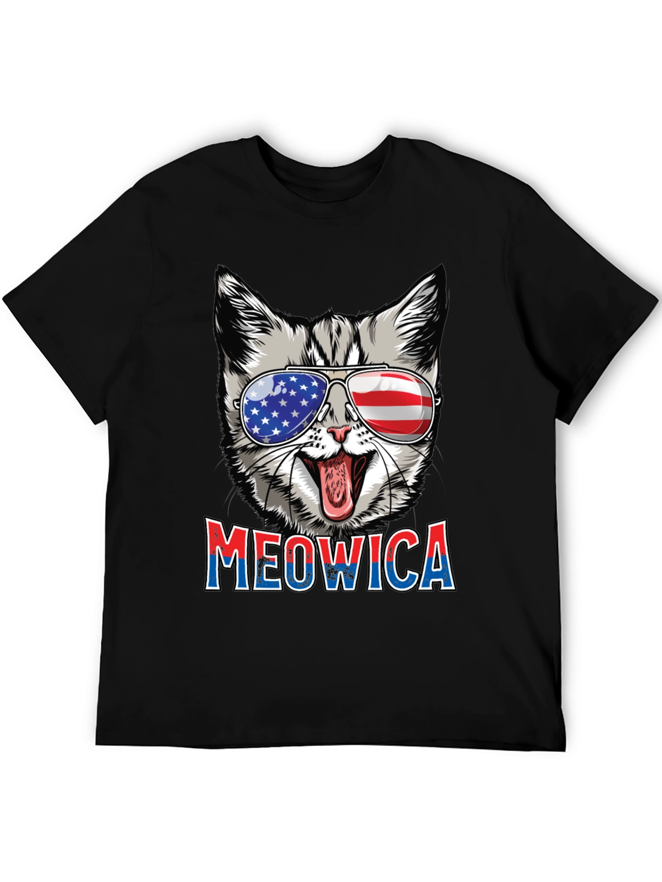 Meowica Patriotic Cat Graphic Tee
