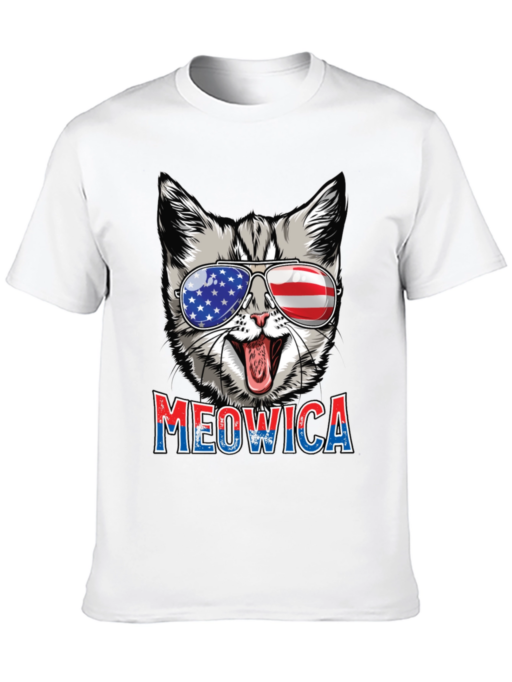 Meowica Patriotic Cat Graphic Tee