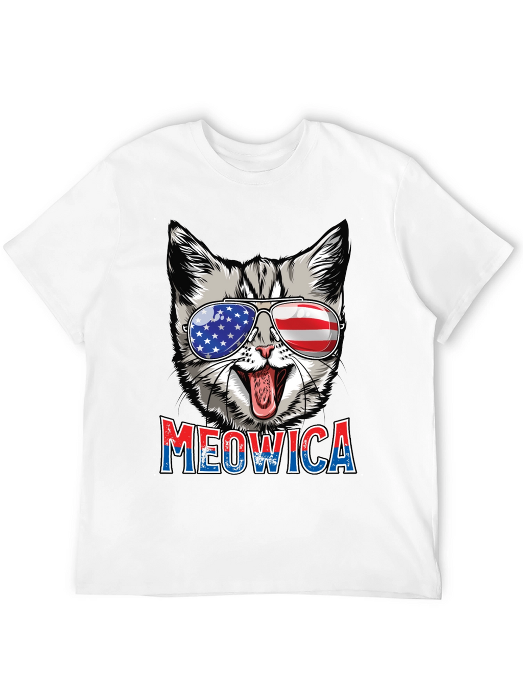 Meowica Patriotic Cat Graphic Tee
