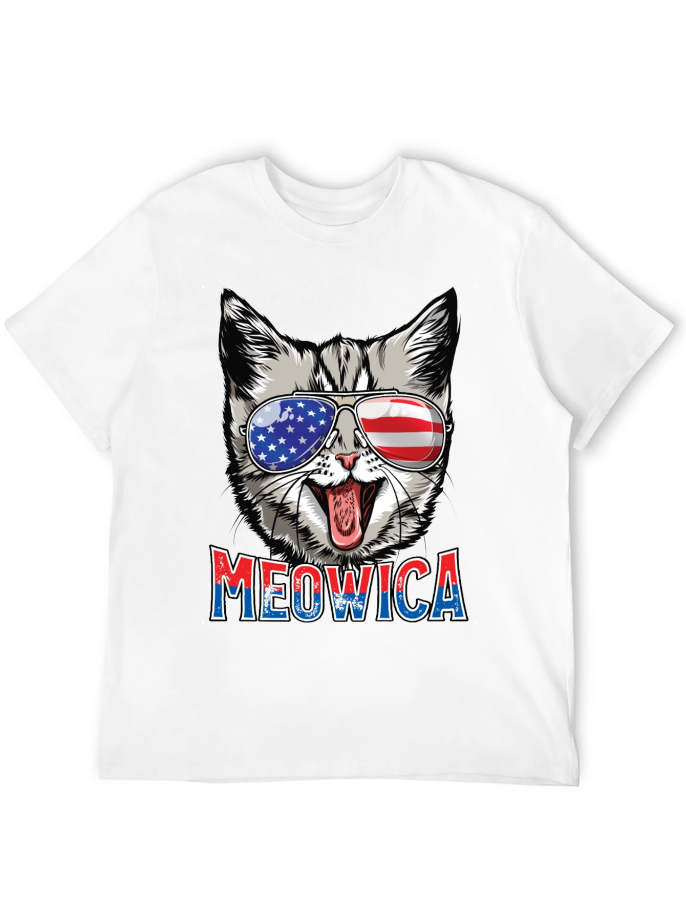 Meowica Patriotic Cat Graphic Tee