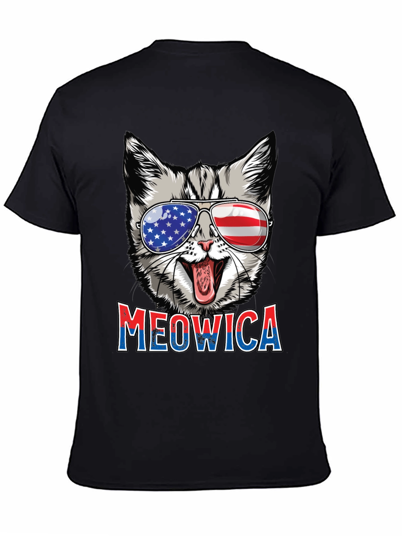 Meowica Patriotic Cat Graphic Tee