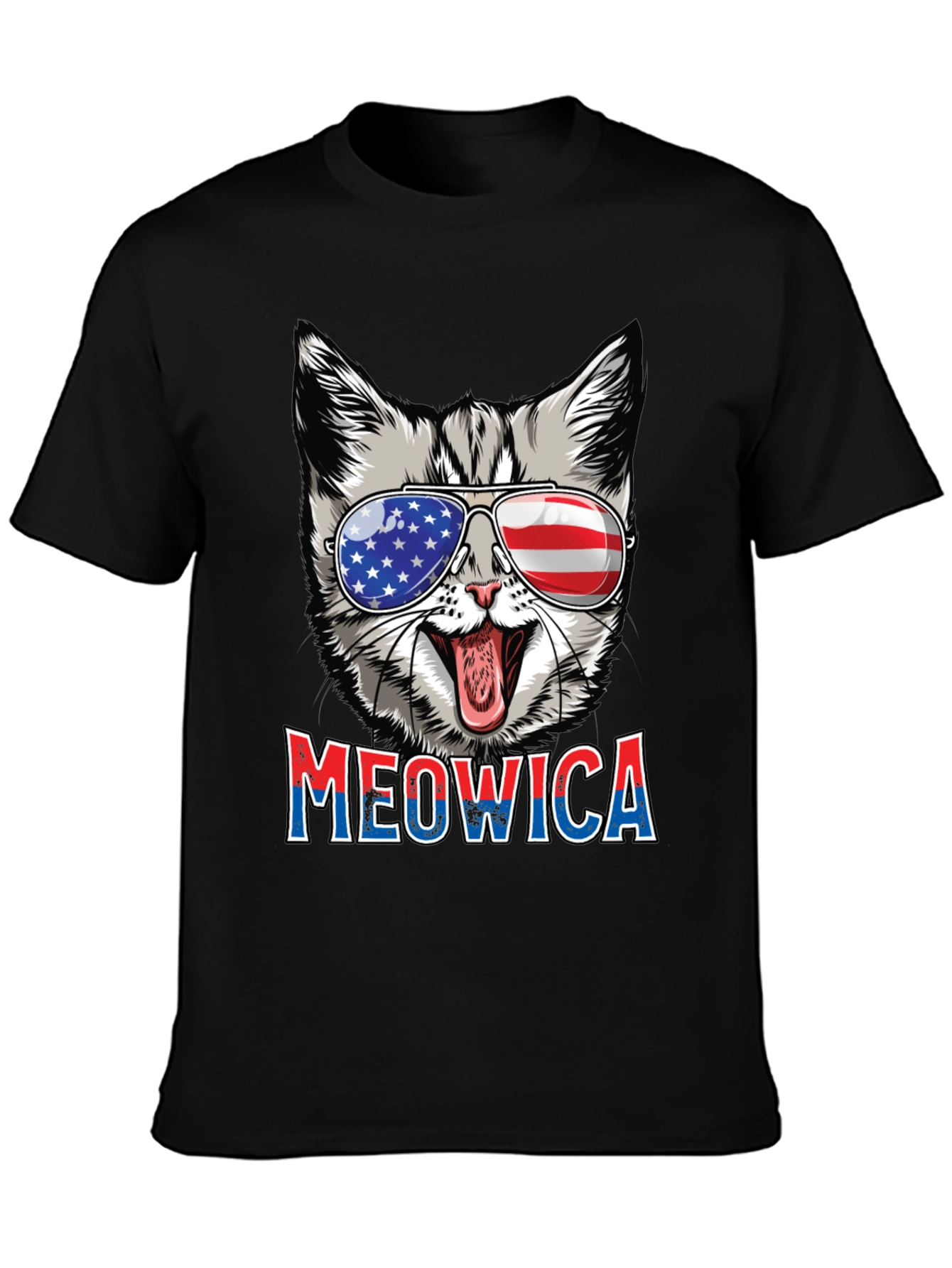 Meowica Patriotic Cat Graphic Tee
