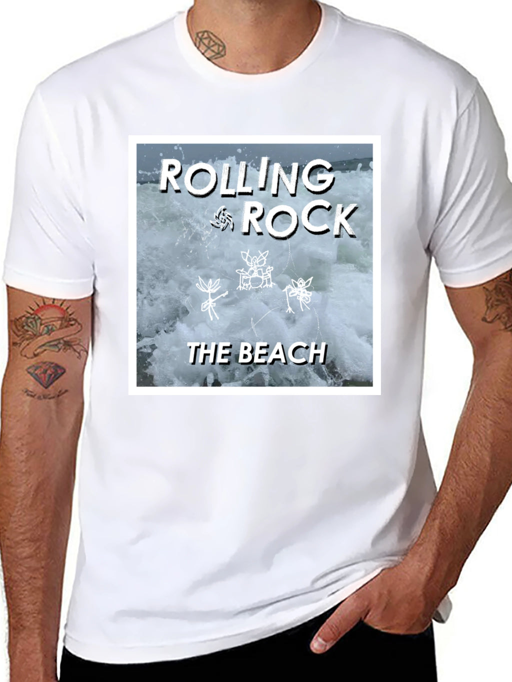Rolling Rock Band Tee - The Beach Album Cover