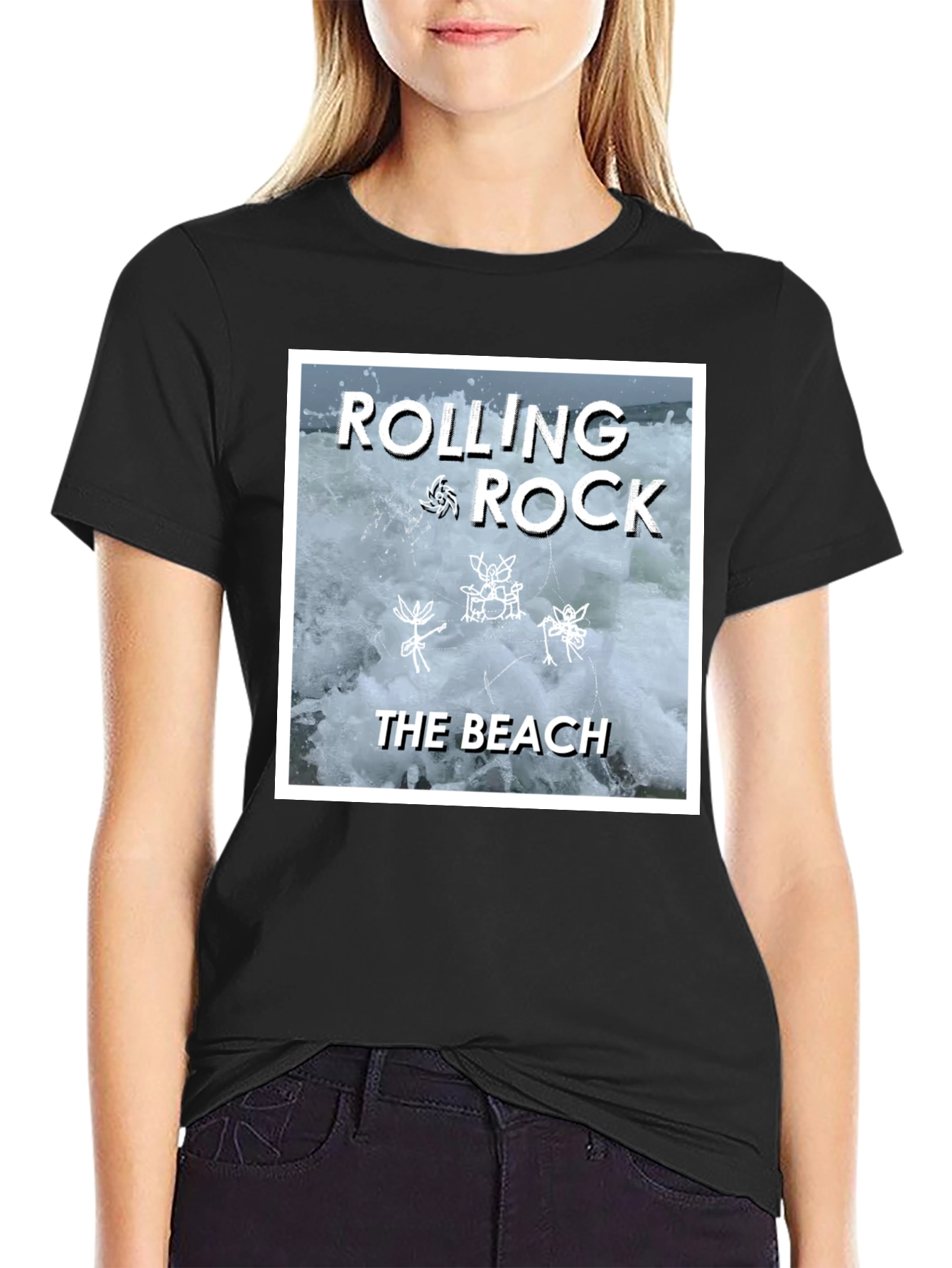 Rolling Rock Band Tee - The Beach Album Cover