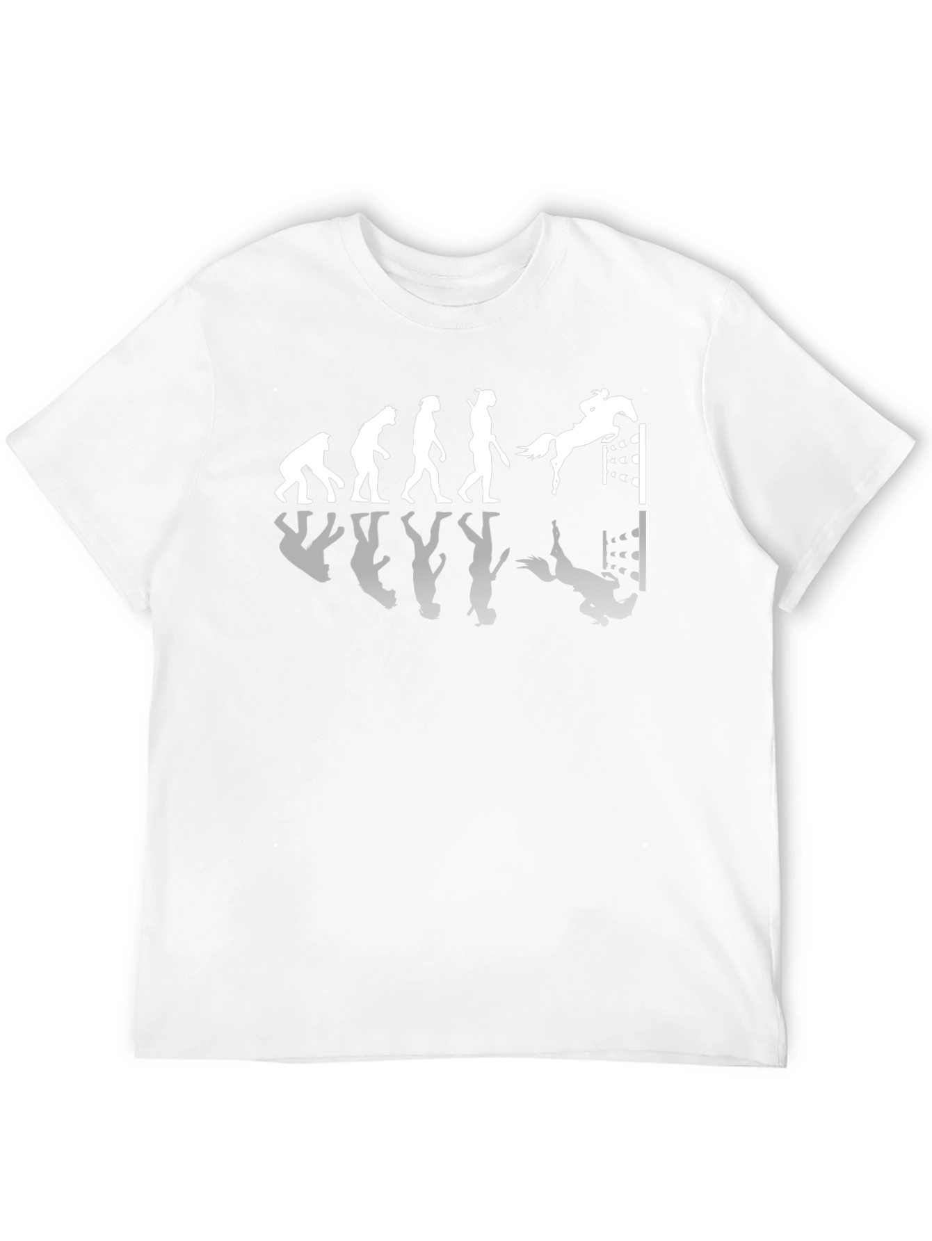Evolution of Horse Riding Black T-Shirt