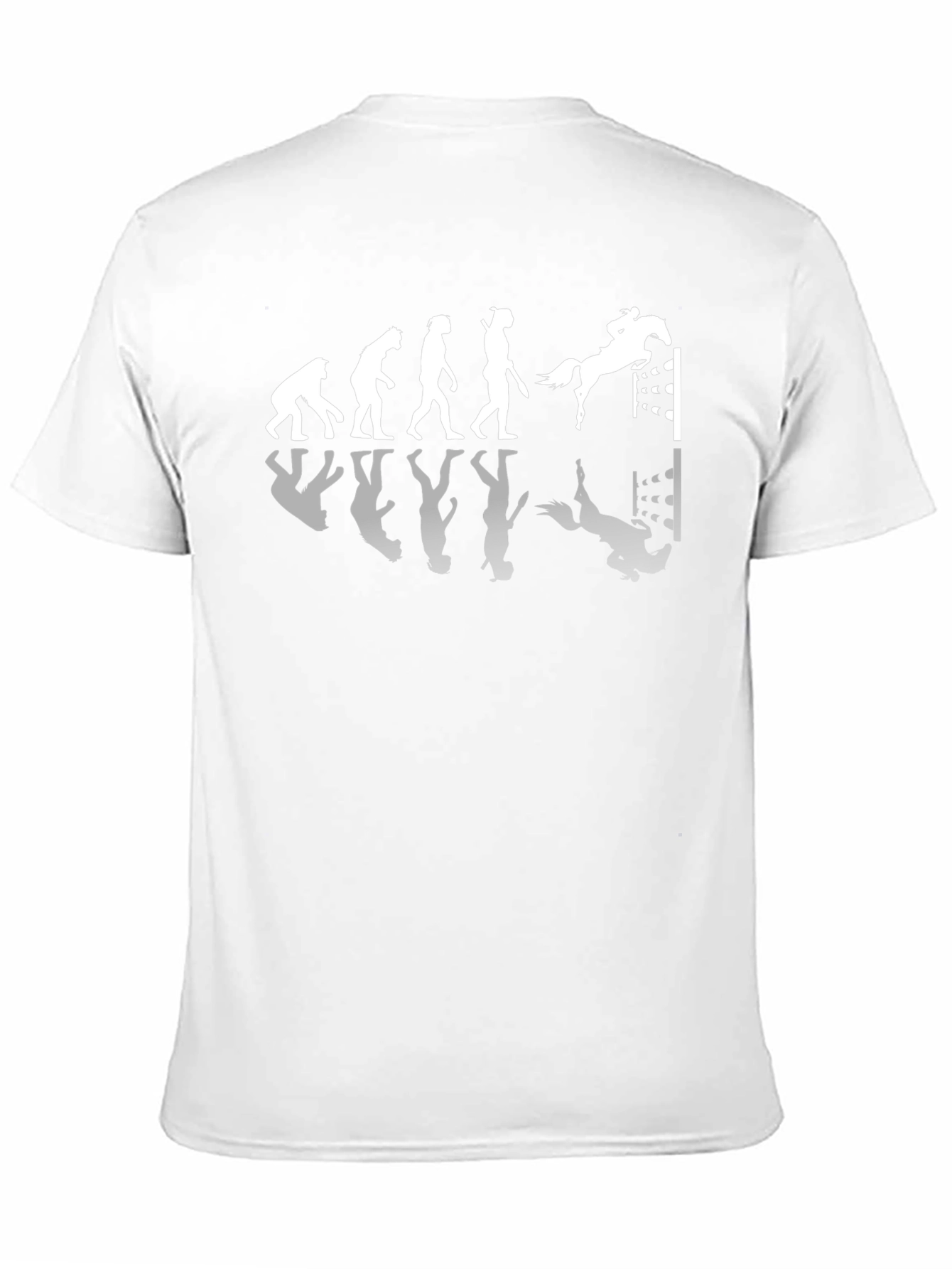 Evolution of Horse Riding Black T-Shirt