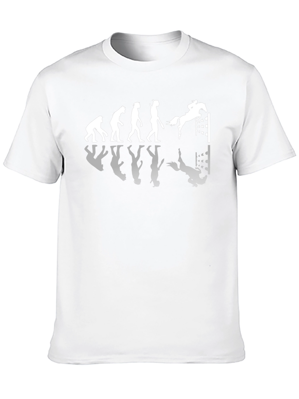 Evolution of Horse Riding Black T-Shirt