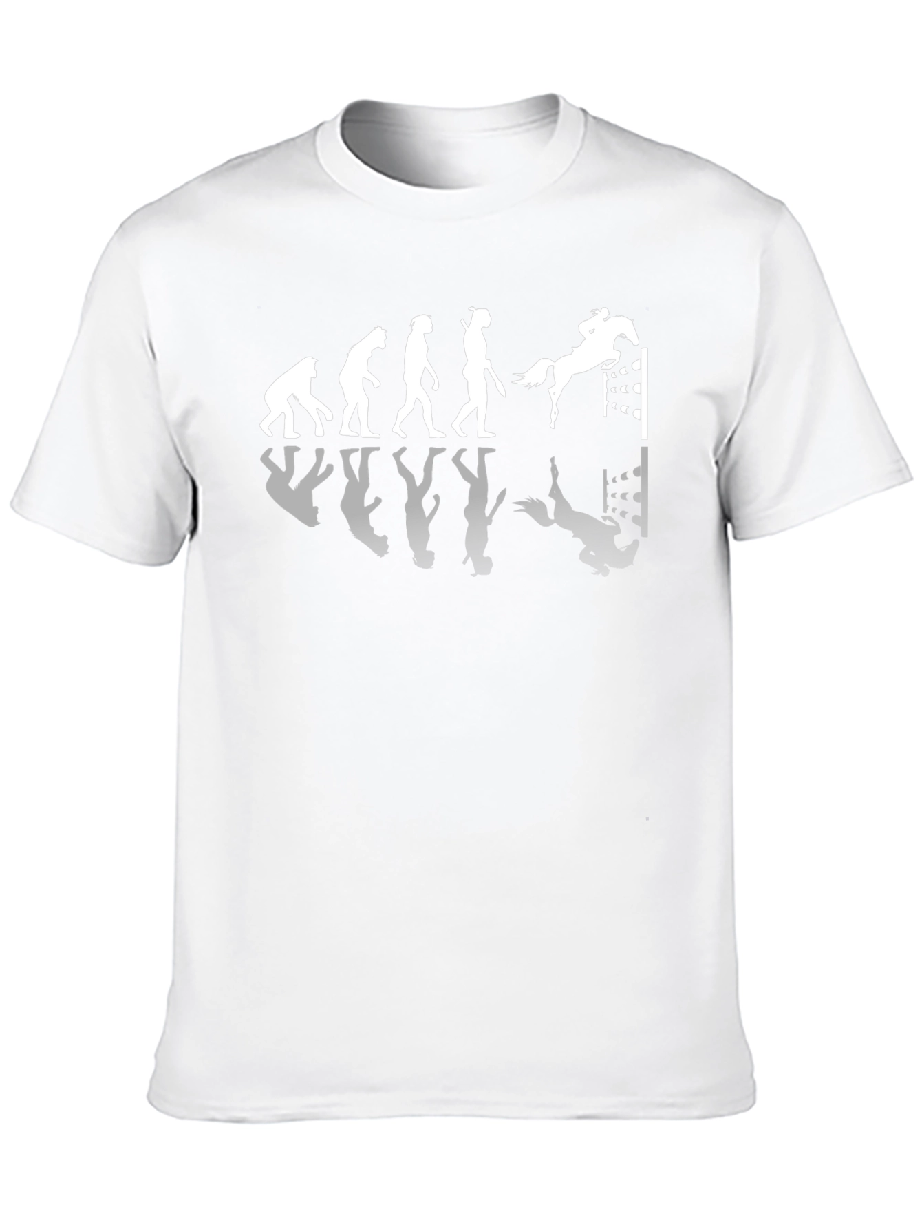 Evolution of Horse Riding Black T-Shirt