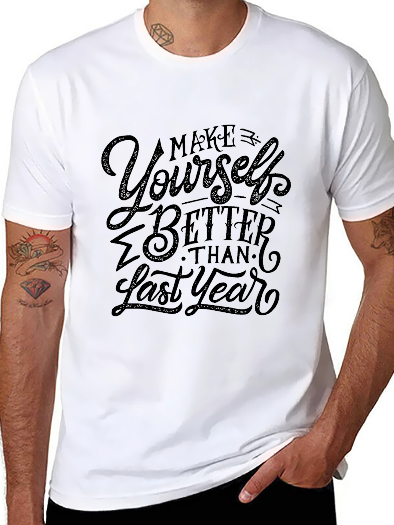 Motivational Graphic Tee - Make Yourself Better