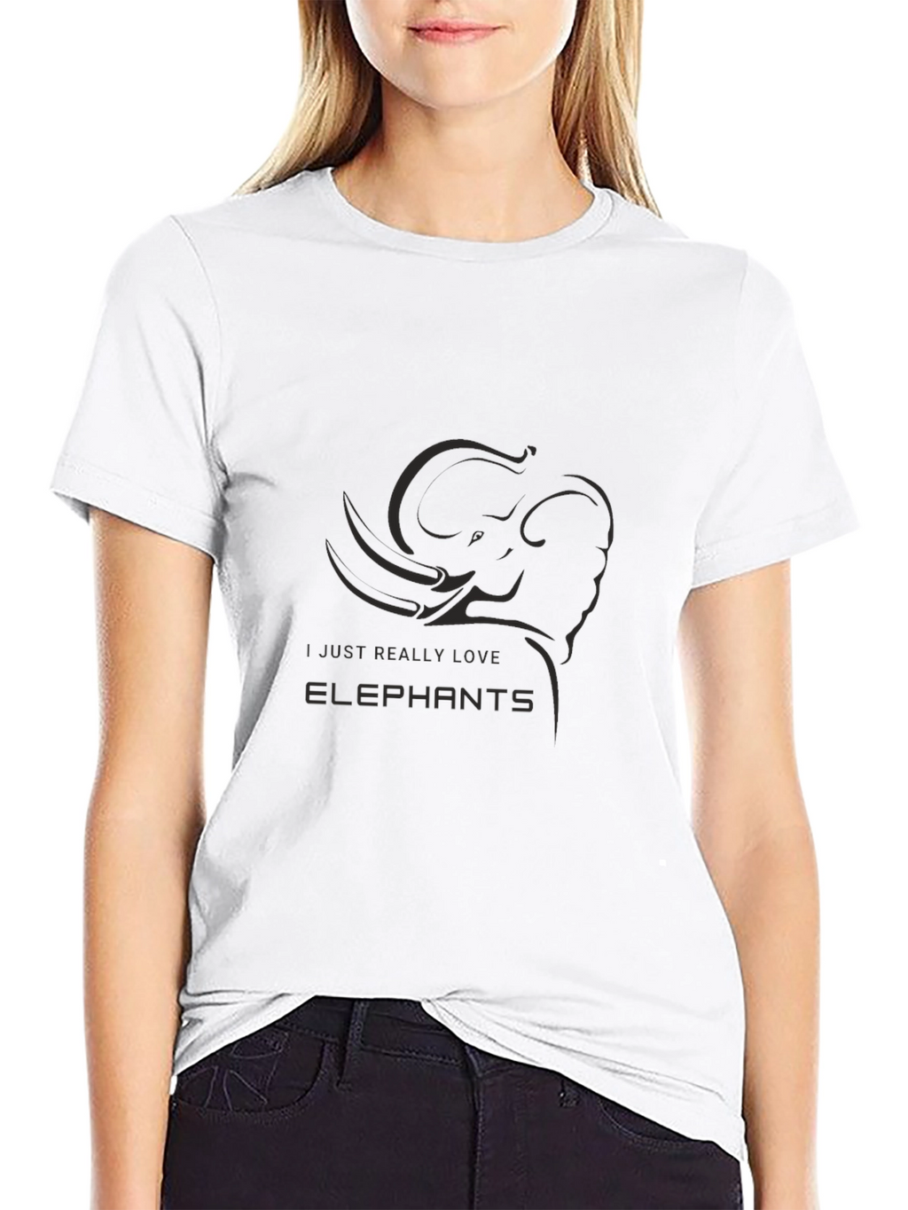 Elephant Lovers Black T-Shirt