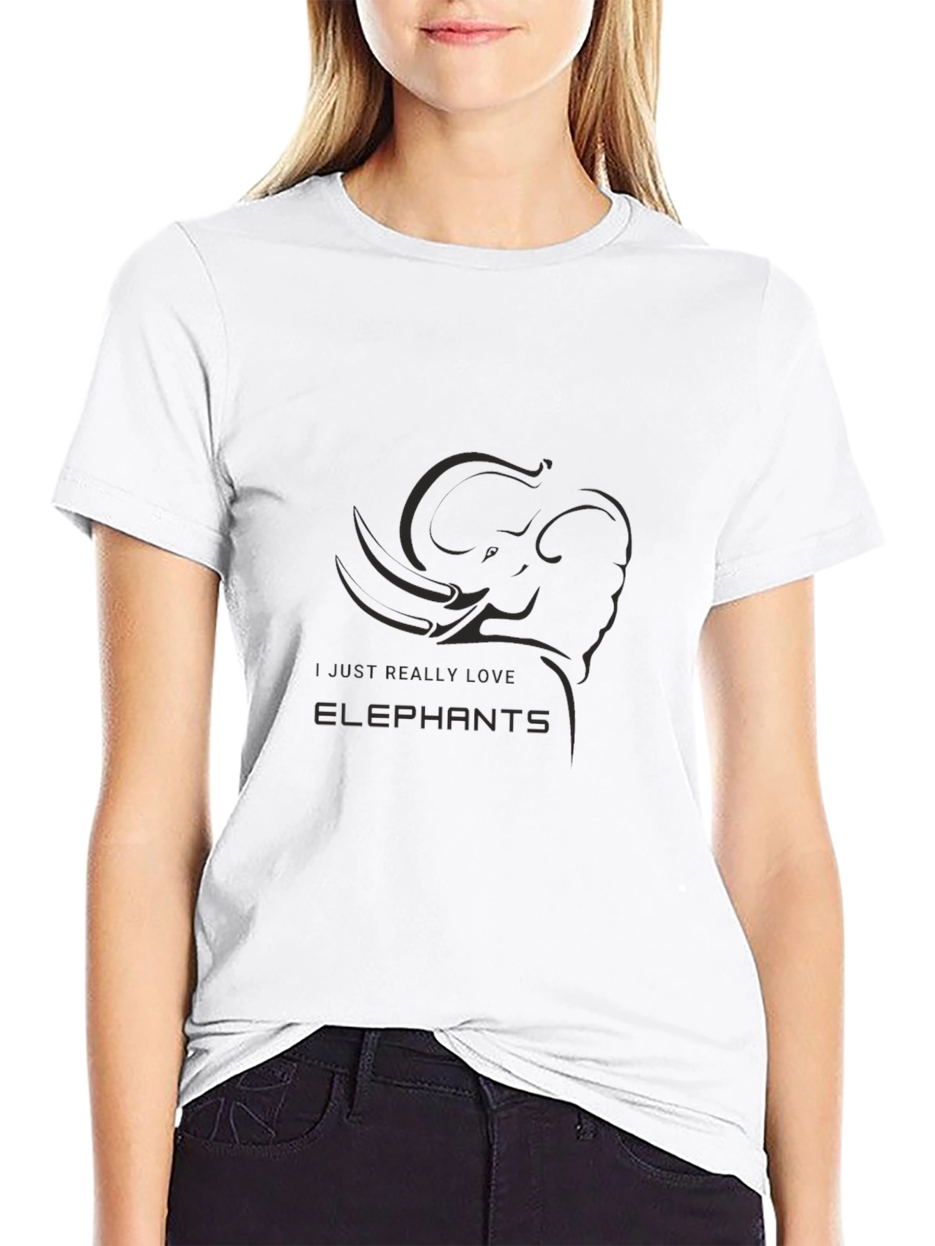 Elephant Lovers Black T-Shirt