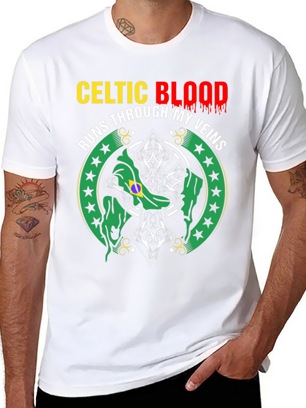 Celtic Blood T-Shirt - Runs Through My Veins Design