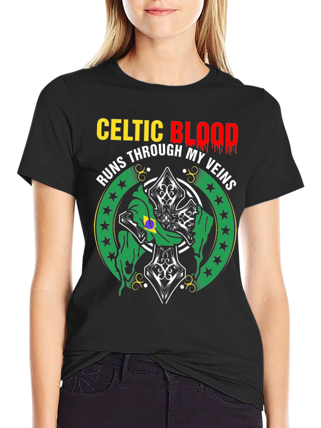 Celtic Blood T-Shirt - Runs Through My Veins Design