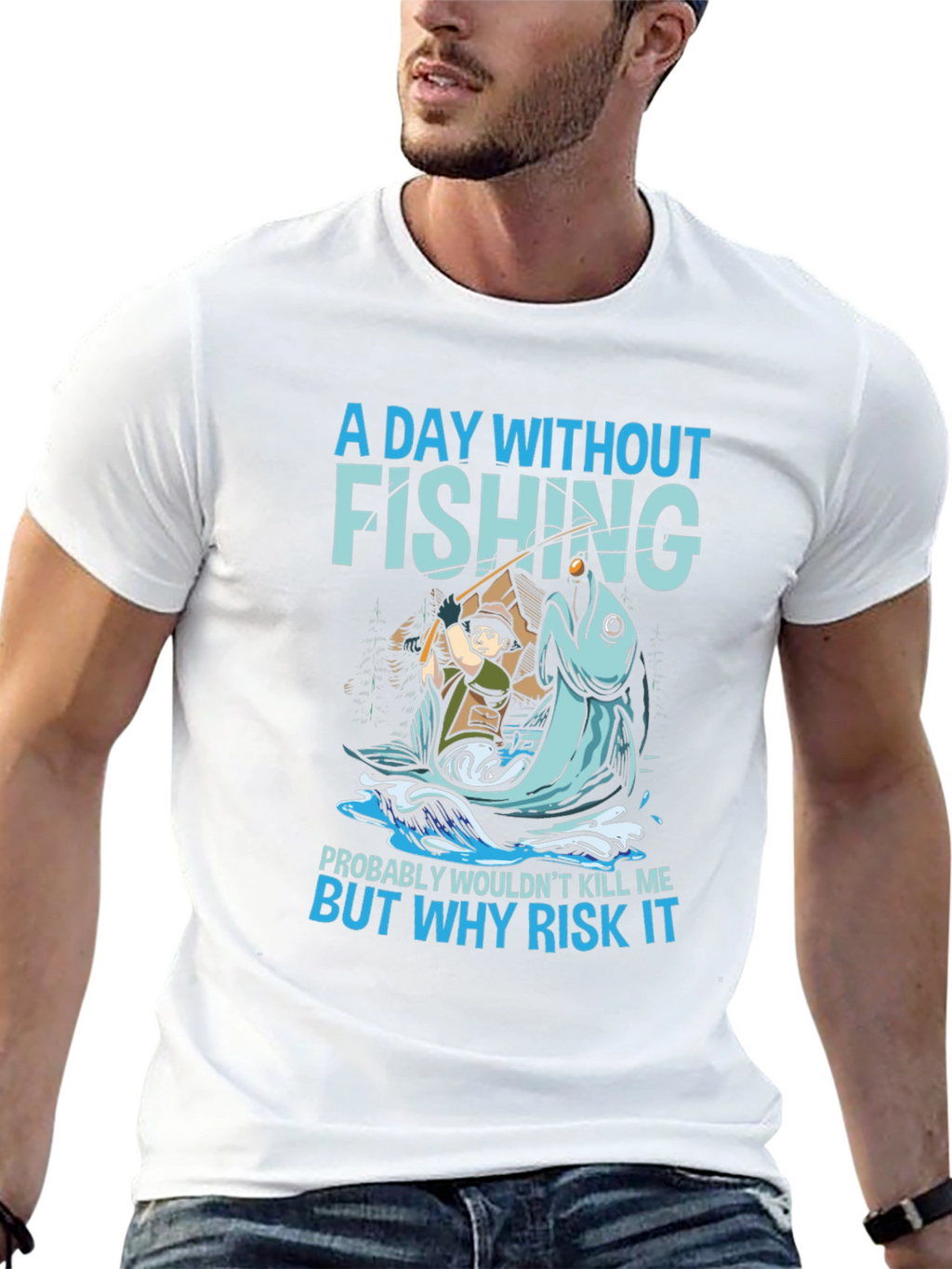 Fishing Graphic T-Shirt - Why Risk It?
