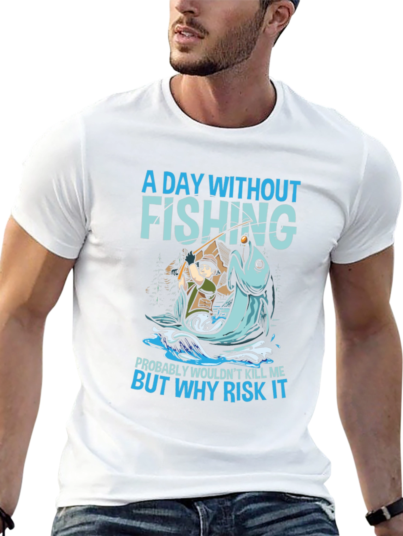 Fishing Graphic T-Shirt - Why Risk It?