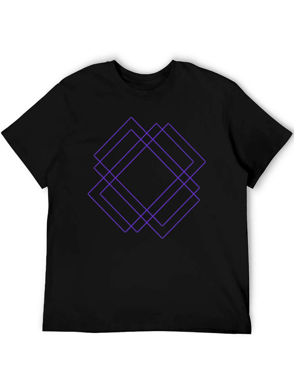 Geometric Square Graphic Tee - Modern Casual Style