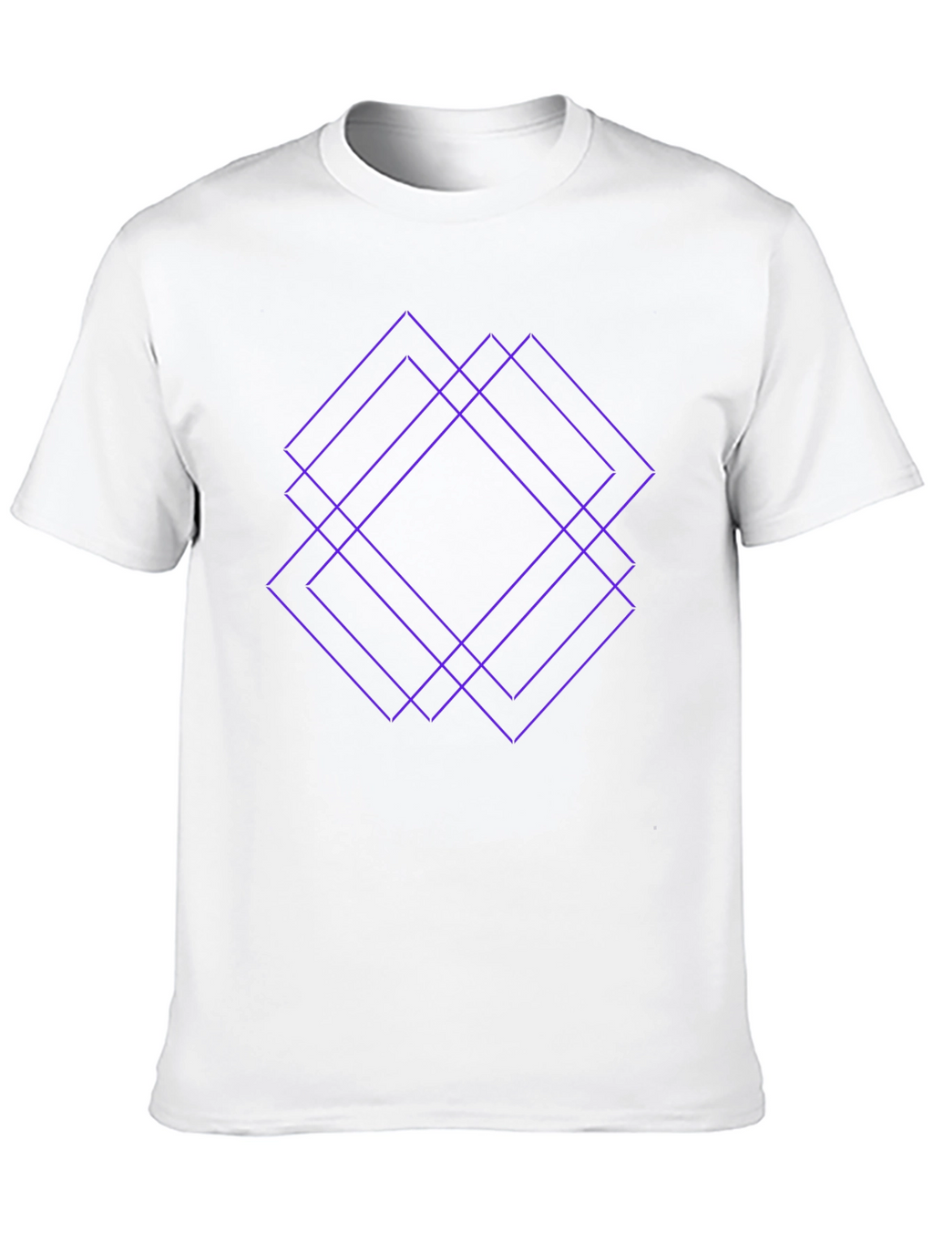 Geometric Square Graphic Tee - Modern Casual Style