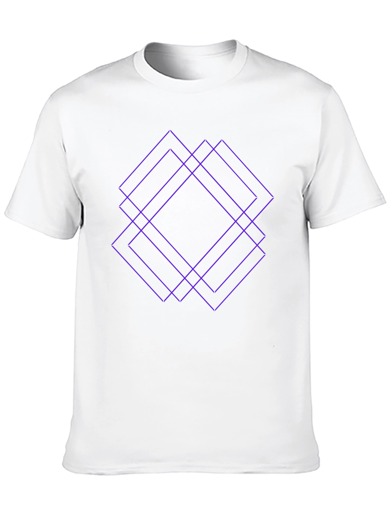 Geometric Square Graphic Tee - Modern Casual Style