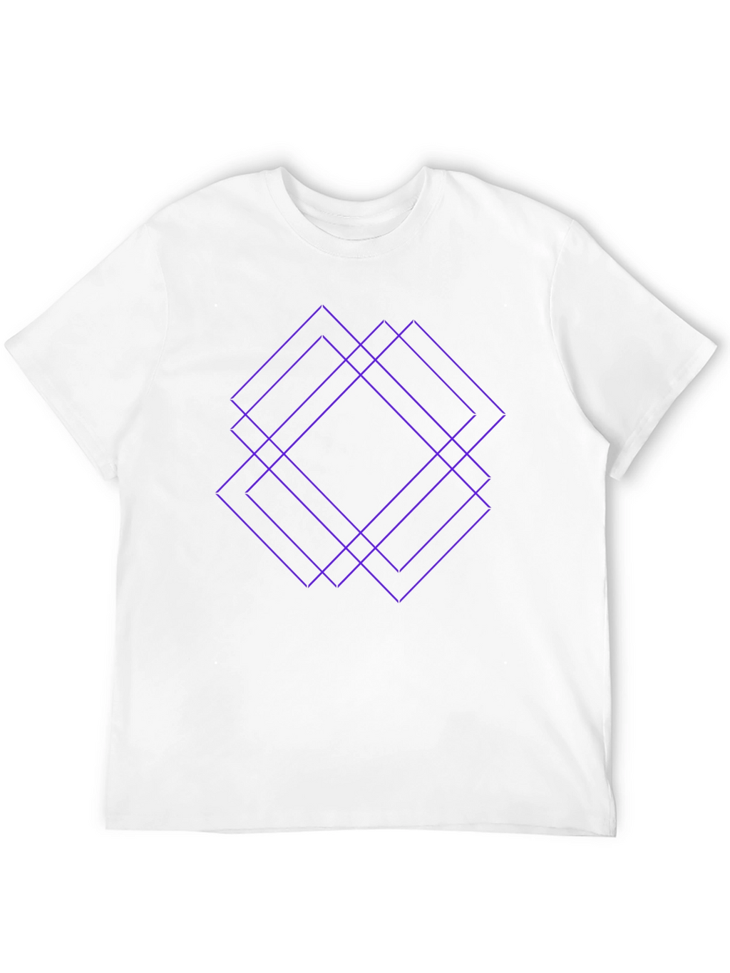 Geometric Square Graphic Tee - Modern Casual Style