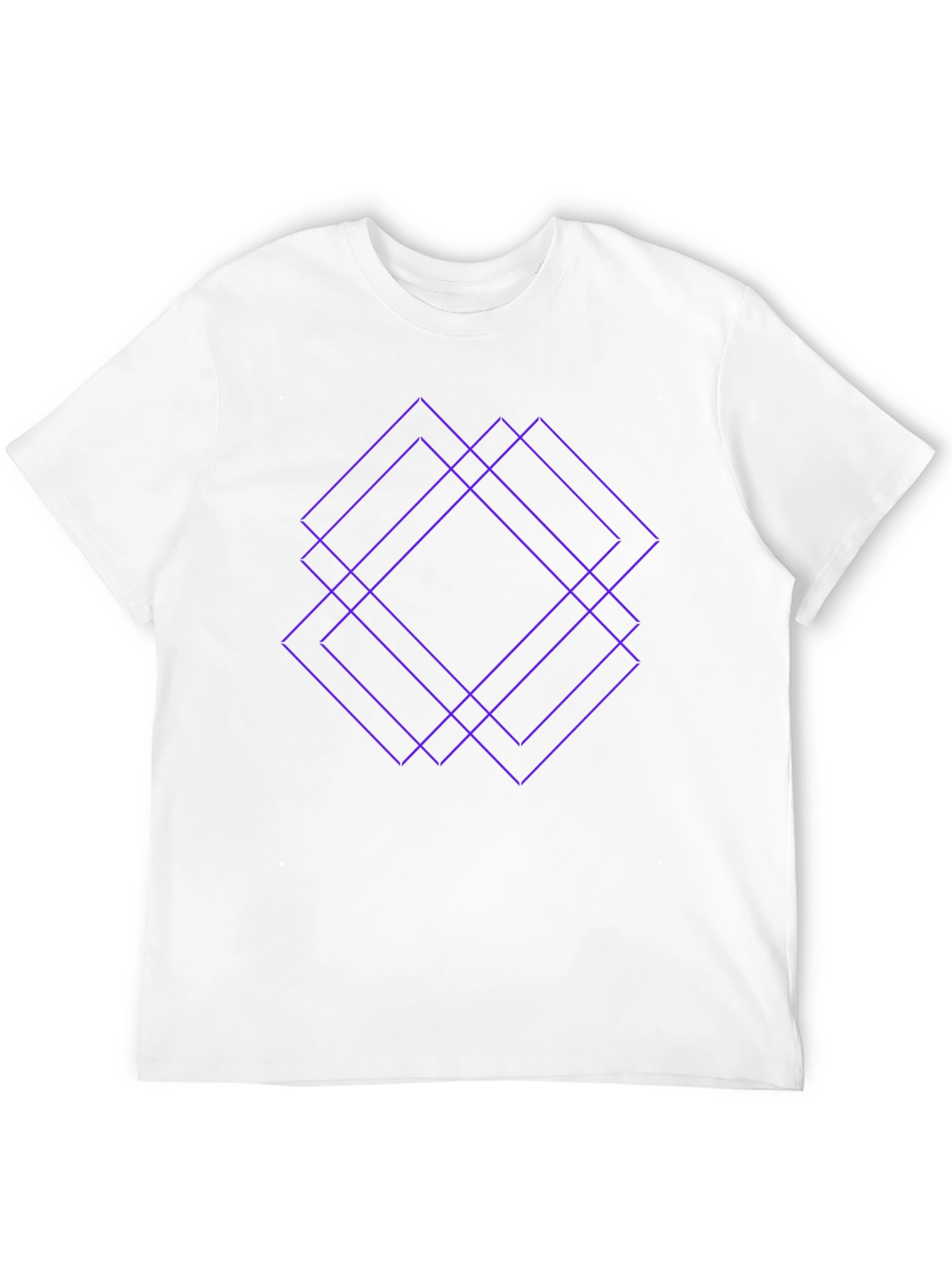 Geometric Square Graphic Tee - Modern Casual Style