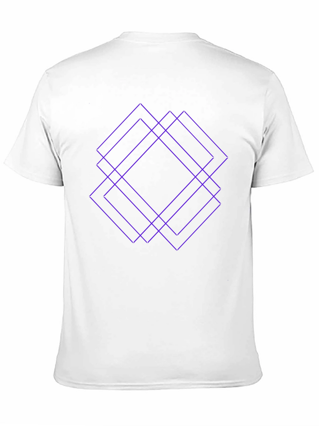 Geometric Square Graphic Tee - Modern Casual Style