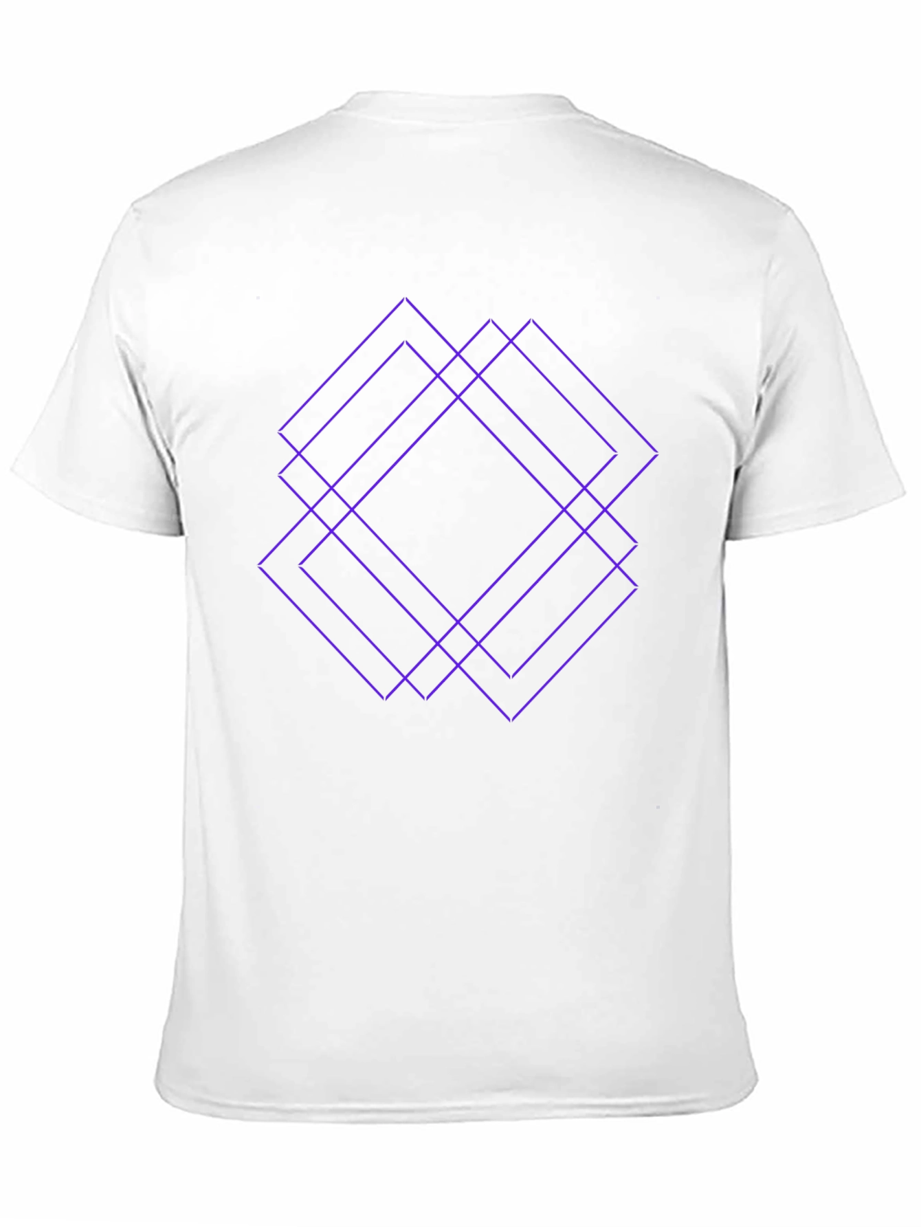 Geometric Square Graphic Tee - Modern Casual Style