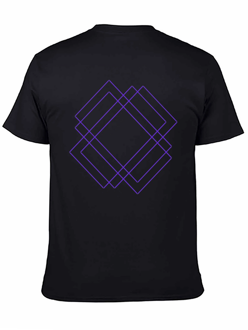 Geometric Square Graphic Tee - Modern Casual Style