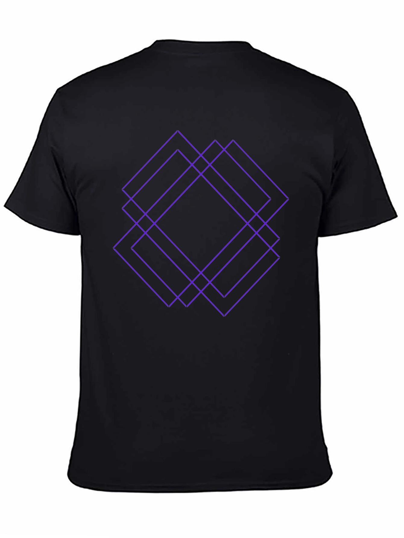 Geometric Square Graphic Tee - Modern Casual Style