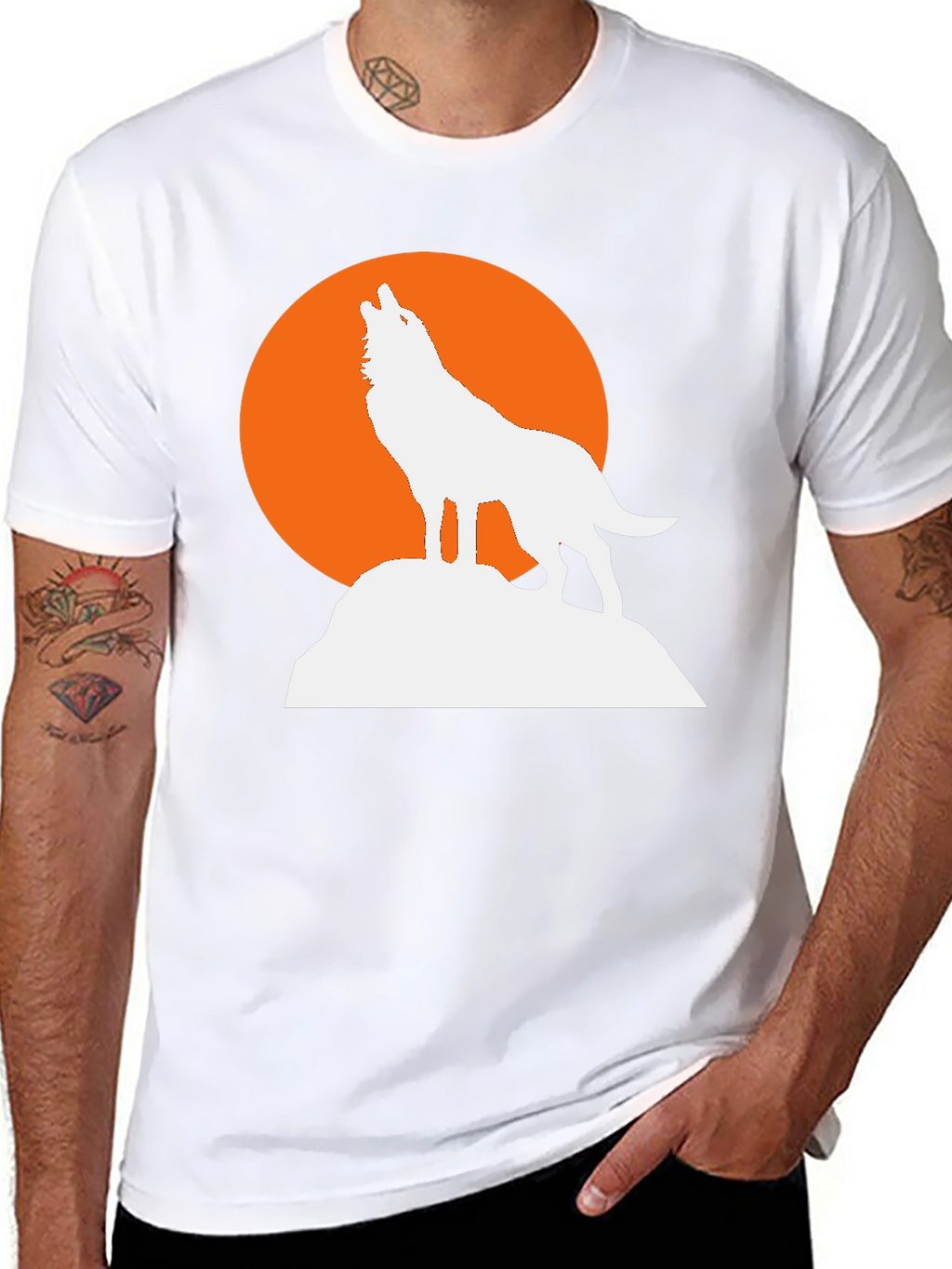 Wolf Moon Graphic Tee - Mens Black T-Shirt