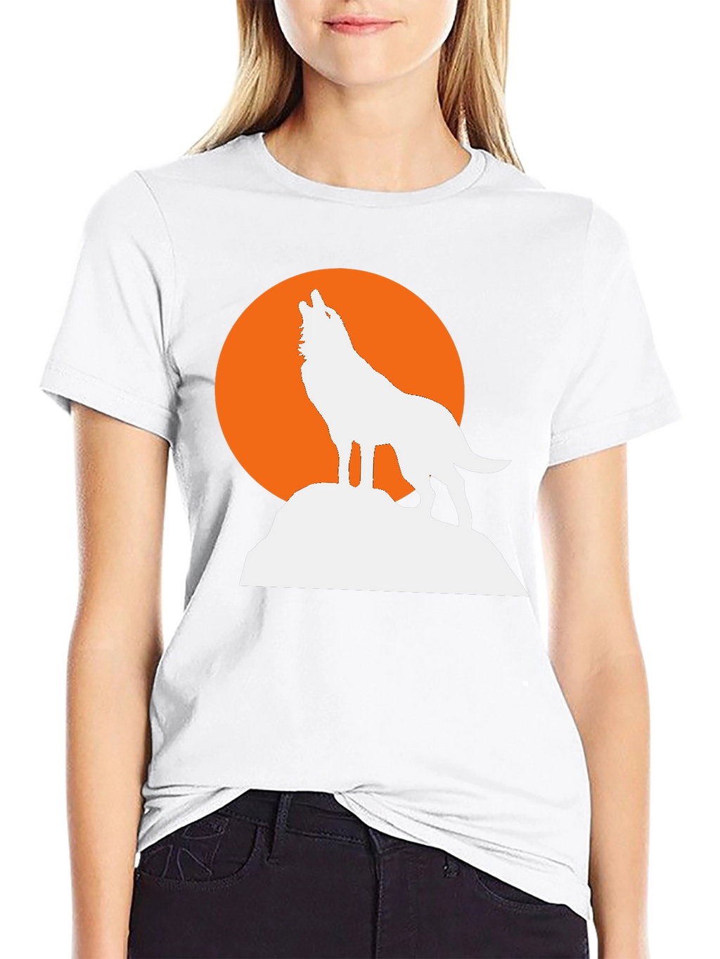 Wolf Moon Graphic Tee - Mens Black T-Shirt