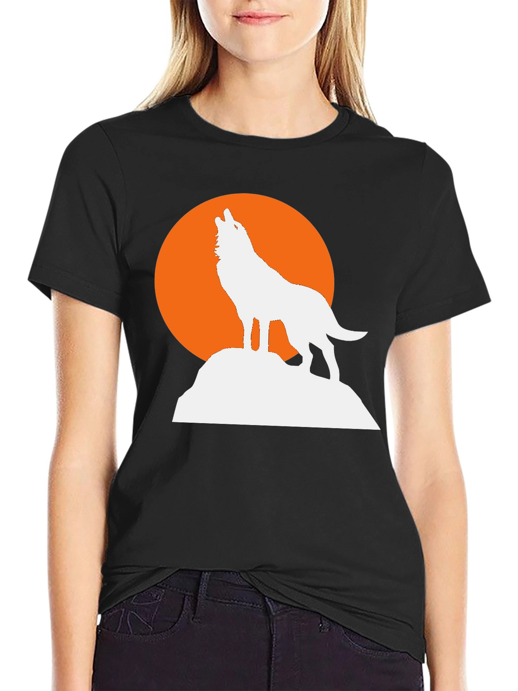 Wolf Moon Graphic Tee - Mens Black T-Shirt
