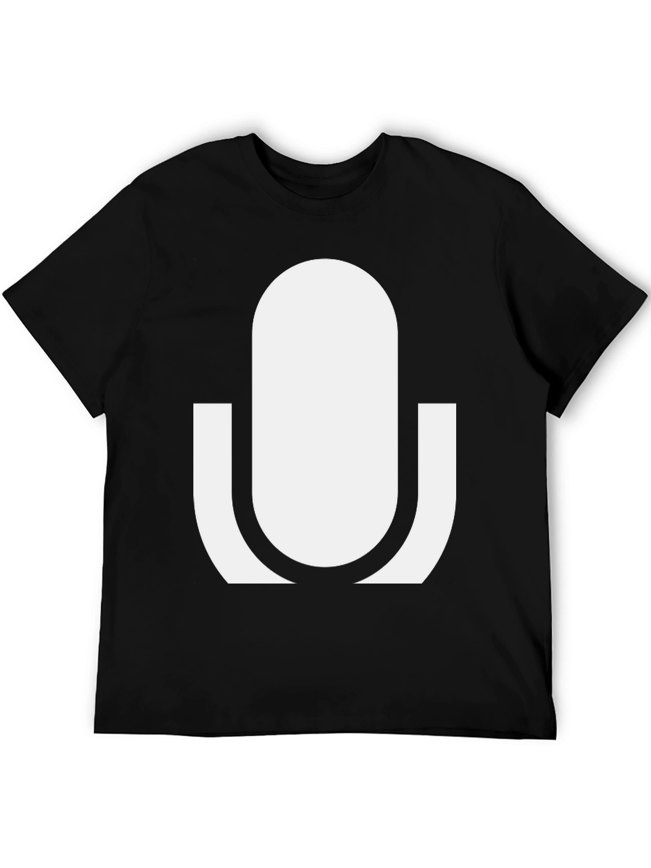 Microphone Graphic Tee - Black