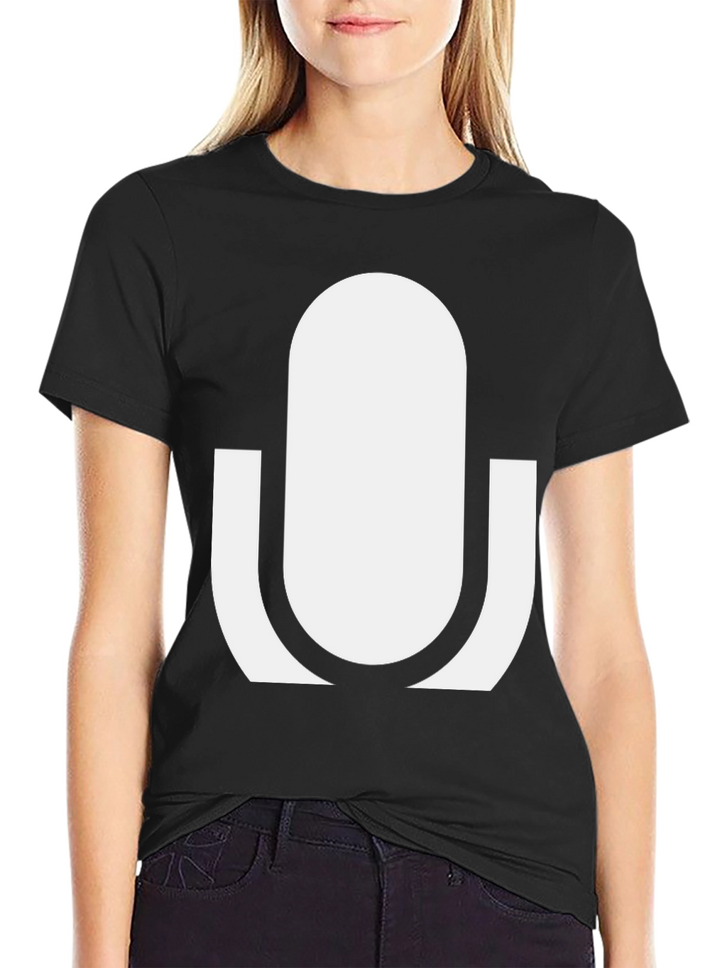 Microphone Graphic Tee - Black