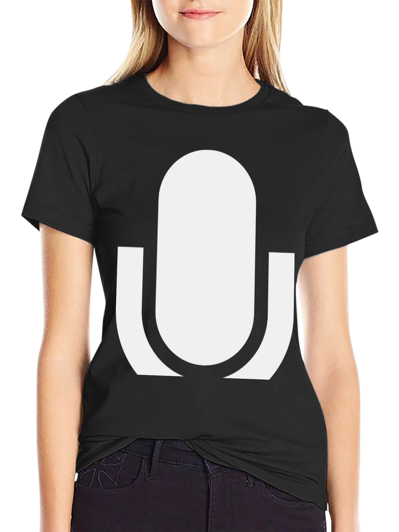 Microphone Graphic Tee - Black