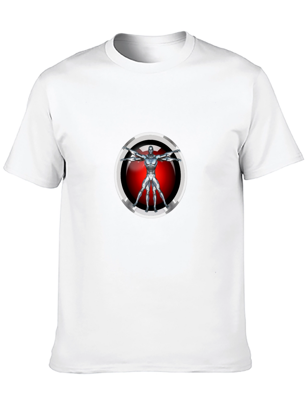 Vitruvian Robot T-Shirt - Sci-Fi Style