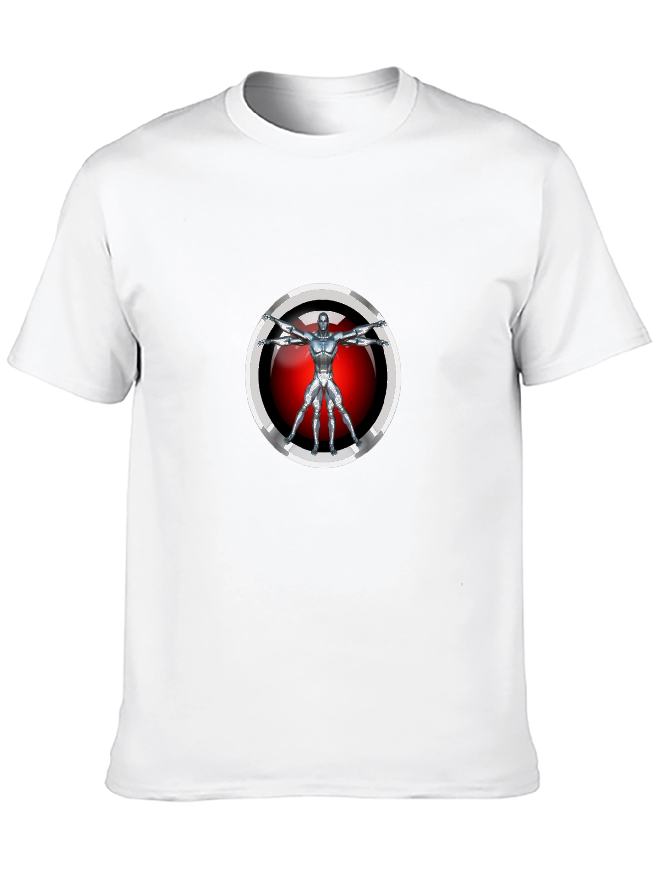 Vitruvian Robot T-Shirt - Sci-Fi Style