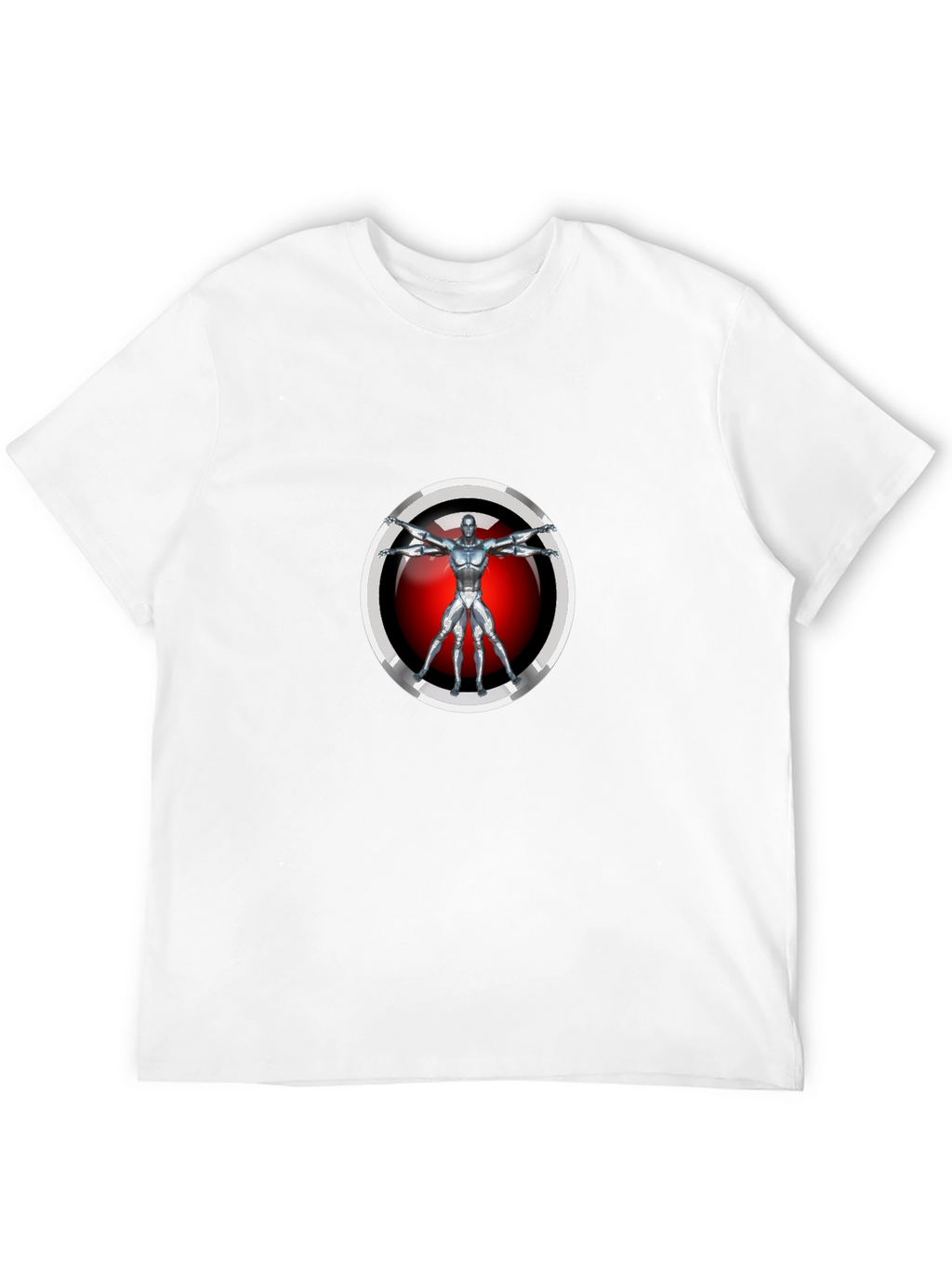 Vitruvian Robot T-Shirt - Sci-Fi Style