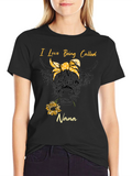 I Love Being Called Nana T-Shirt Cow Sunflower Tee