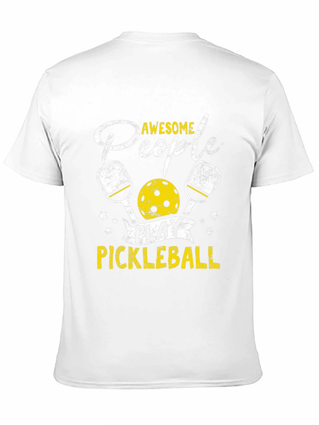 Awesome People Play Pickleball Black T-Shirt