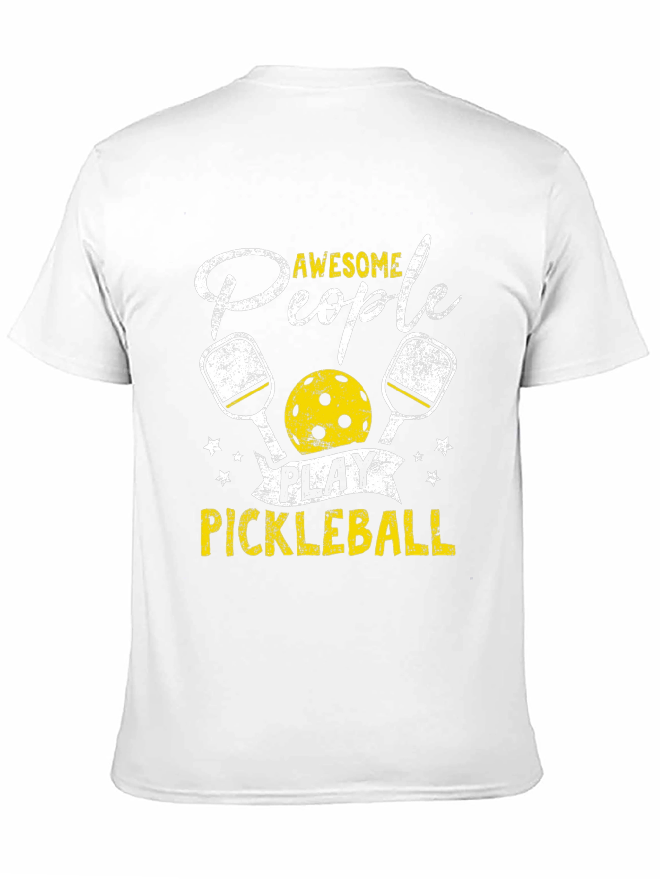 Awesome People Play Pickleball Black T-Shirt