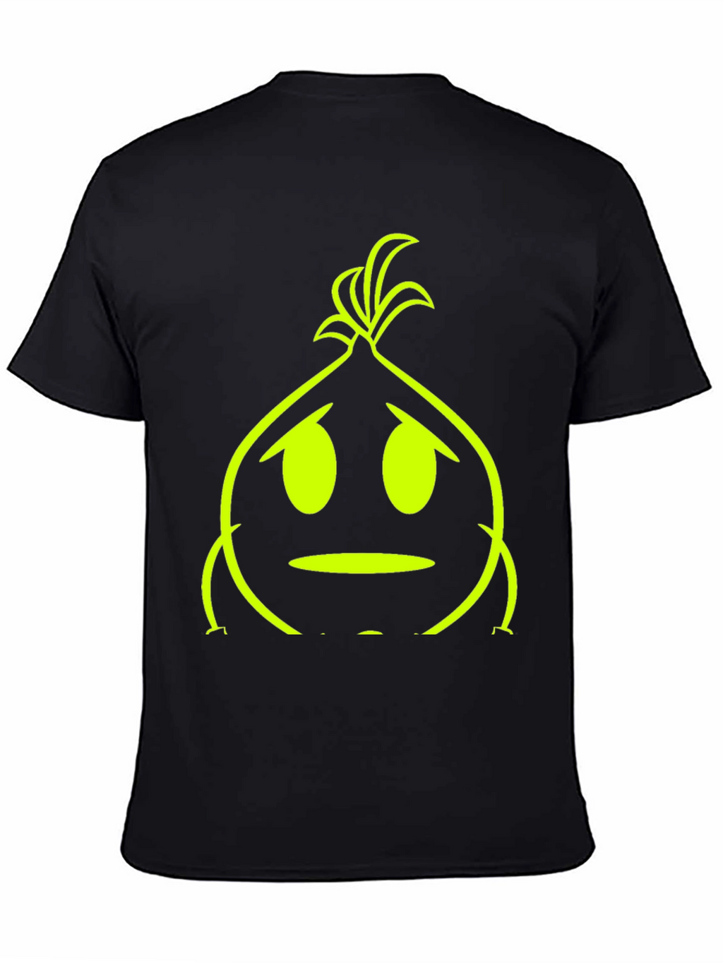 Sad Onion Graphic Tee - Black Cotton T-Shirt