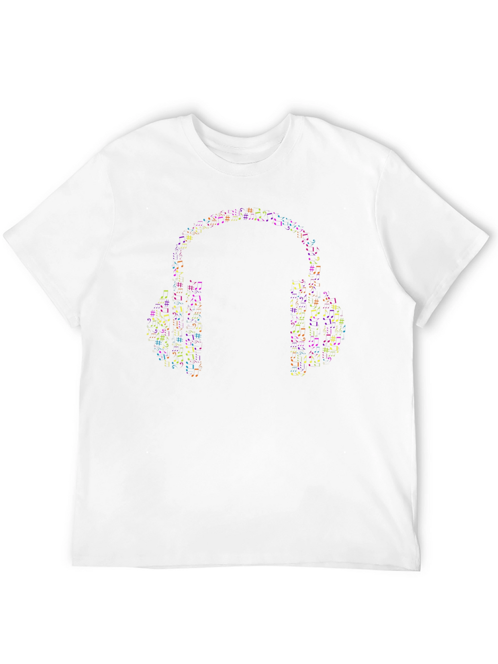 Musical Headphones Graphic Tee - Black